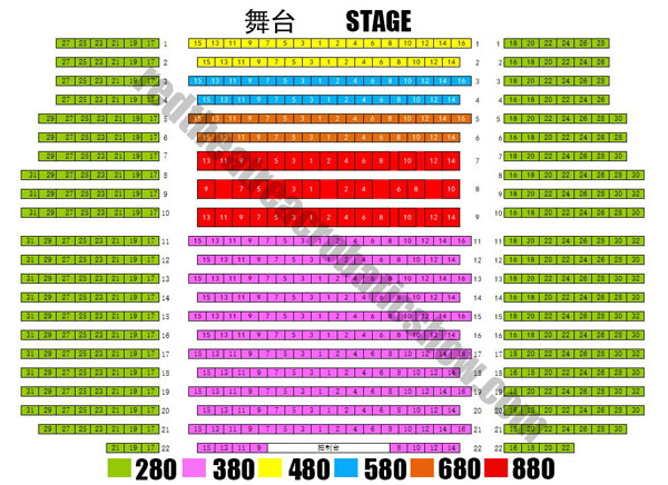 Beijing Red Theatre seating map